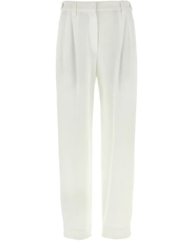 Brunello Cucinelli Piqué-Hose - Weiß Weiß