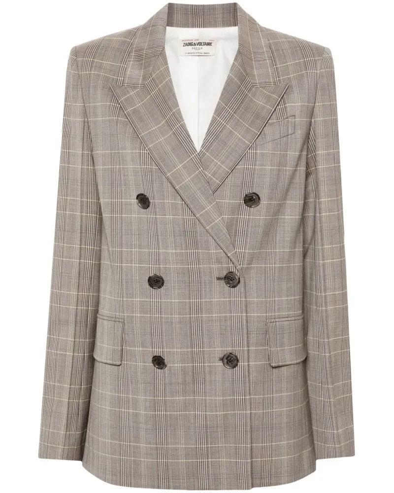 Zadig & Voltaire Doppelreihiger Vaena Blazer - Grau Grau