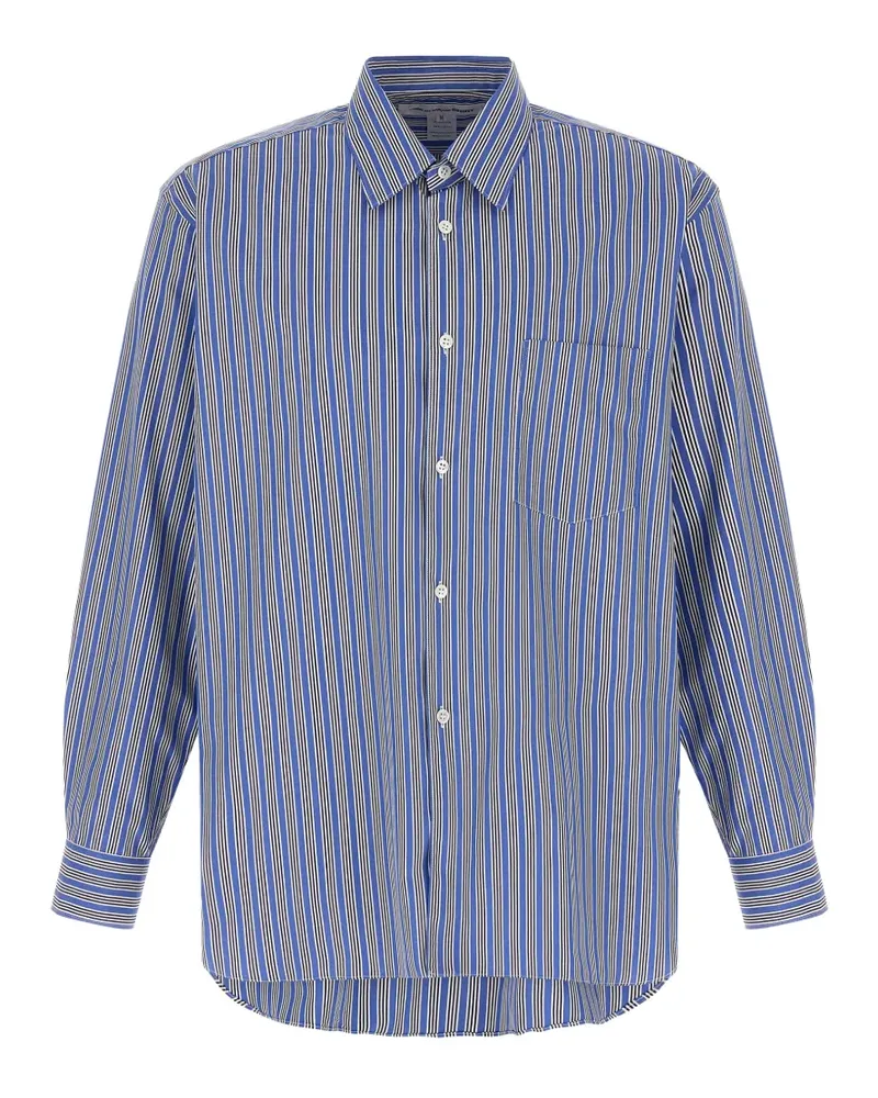 Comme des Garçons Gestreiftes Hemd - Blau Blau