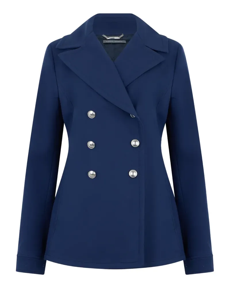 Alberta Ferretti double-breasted lapel-collar jacket - Blau Blau