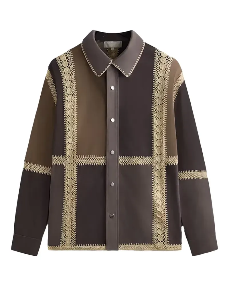 KITH Hemd im Patchwork-Design - Braun Braun