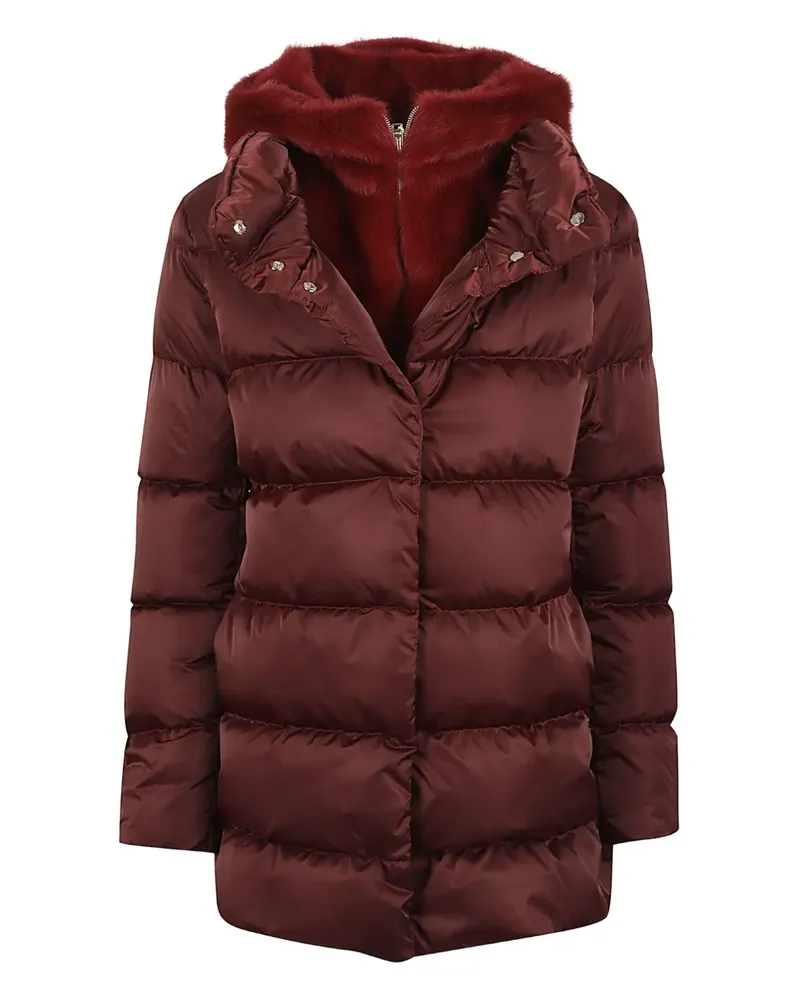Herno fur hooded jacket - Rot Rot