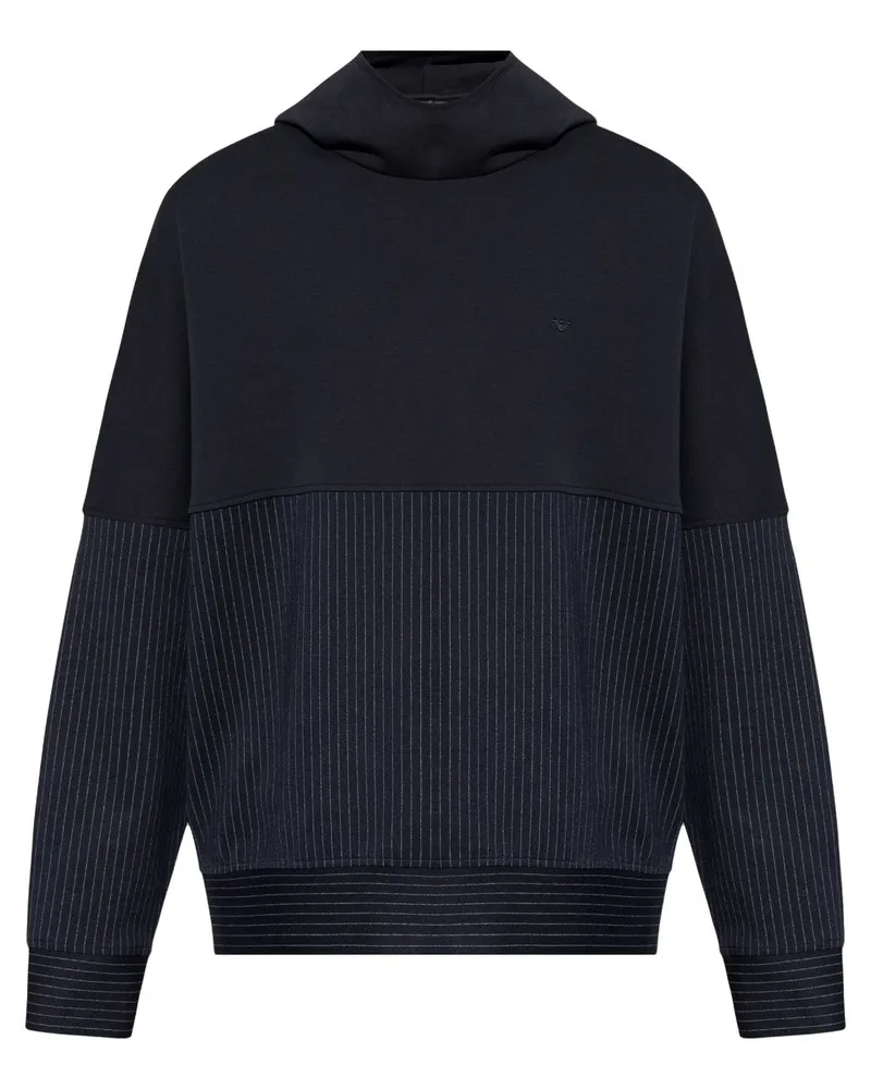 Emporio Armani Hoodie in Colour-Block-Optik - Blau Blau