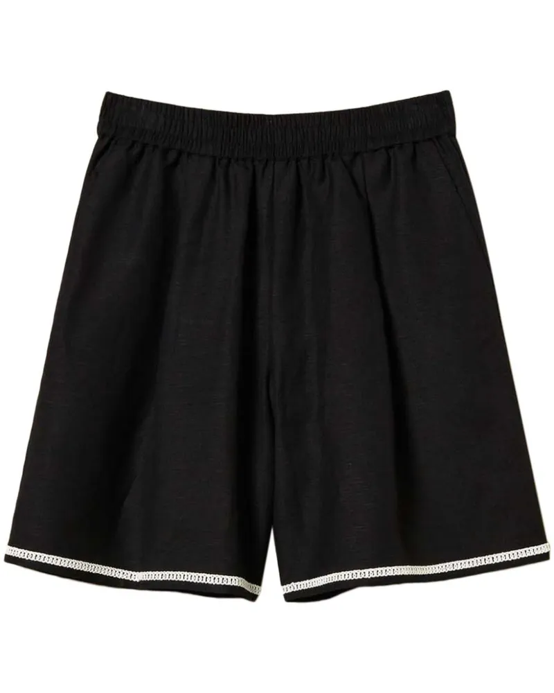 Twin-Set Shorts mit Stickerei - Schwarz Schwarz