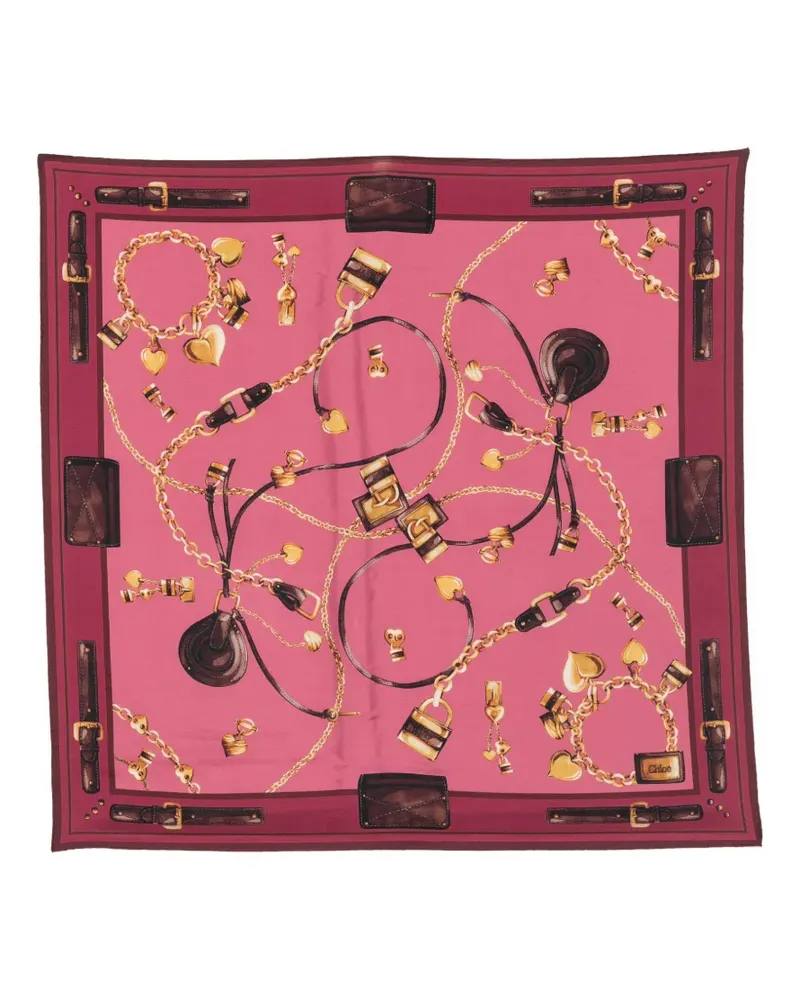 Chloé jewellery-print scarf - Rosa Rosa