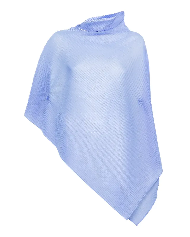 Issey Miyake Poncho mit Falten - Blau Blau