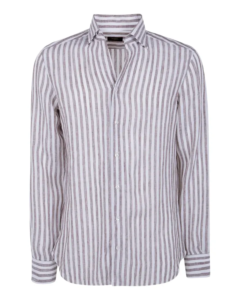 BARBA striped shirt - Weiß Weiß