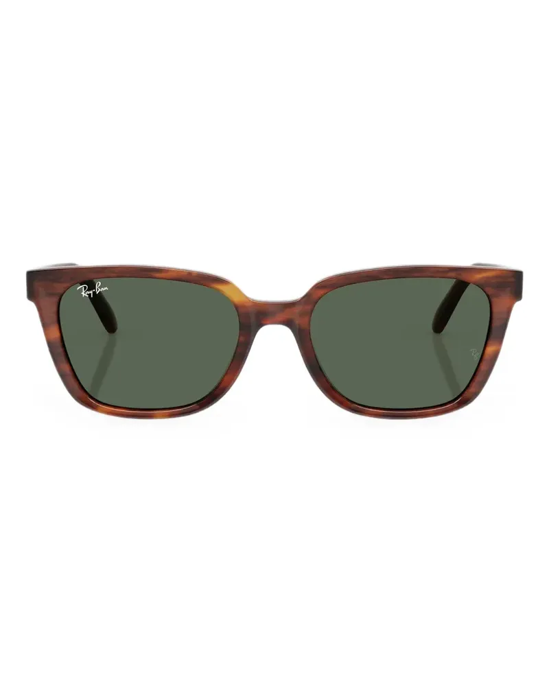 Ray Ban Eckige Sonnenbrille mit Streifen - Braun Braun