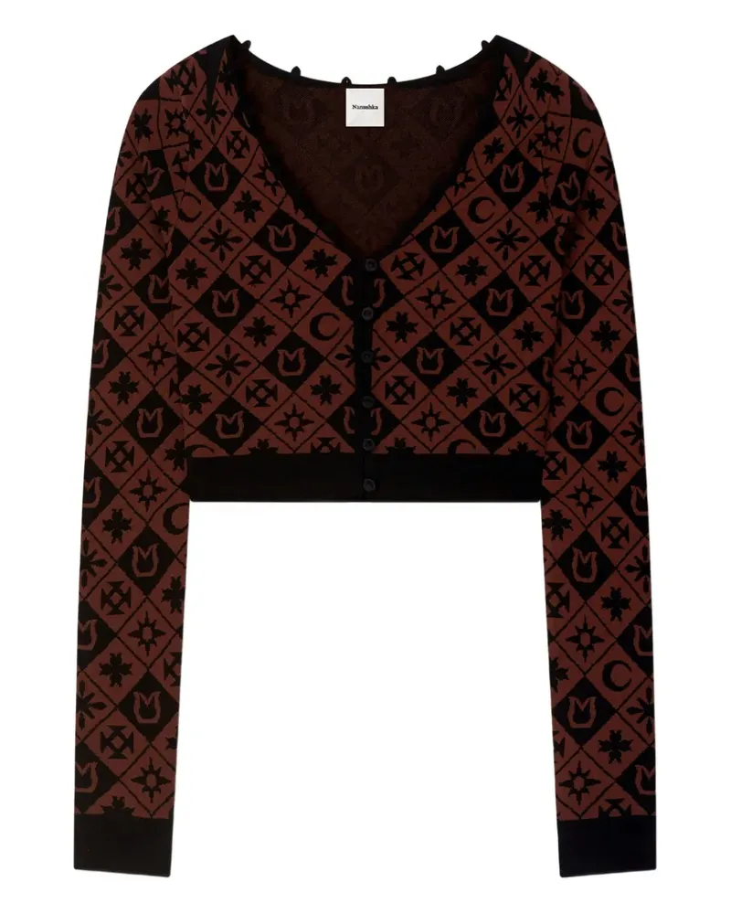 Nanushka Langärmeliger Dovie Cardigan - Schwarz Schwarz