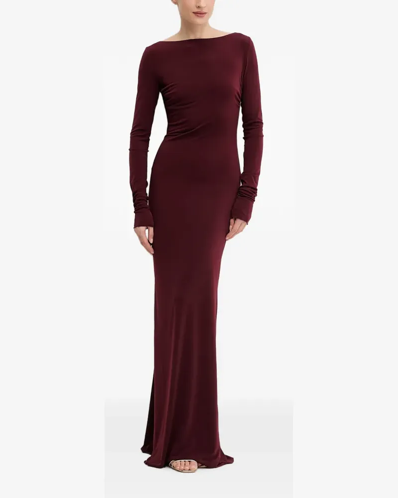 Aniye By Norah open-back ruched maxi dress - Rot Rot