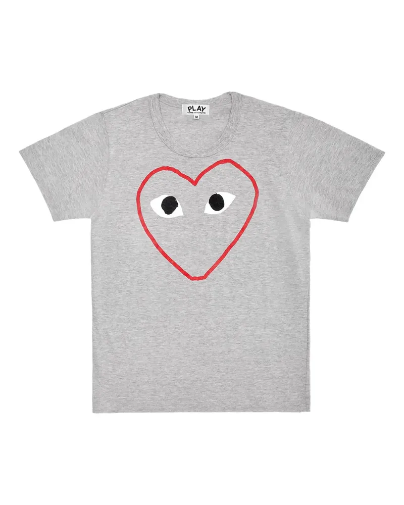 Comme des Garçons T-Shirt mit Herz-Print - Grau Grau
