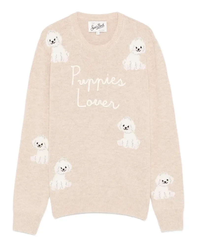 MC2 Saint Barth puppy-motif sweater - Nude Nude