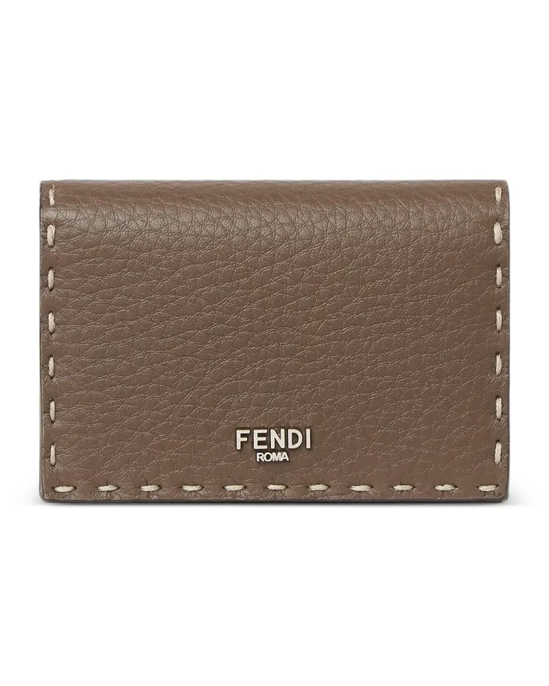 Fendi Selleria logo-appliqué wallet - Braun Braun