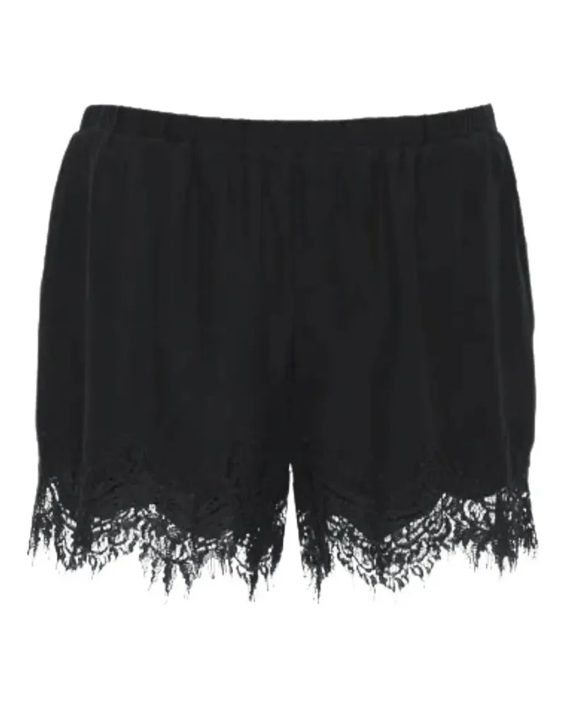Gold Hawk Clothing Shorts mit Spitzenborten - Schwarz Schwarz