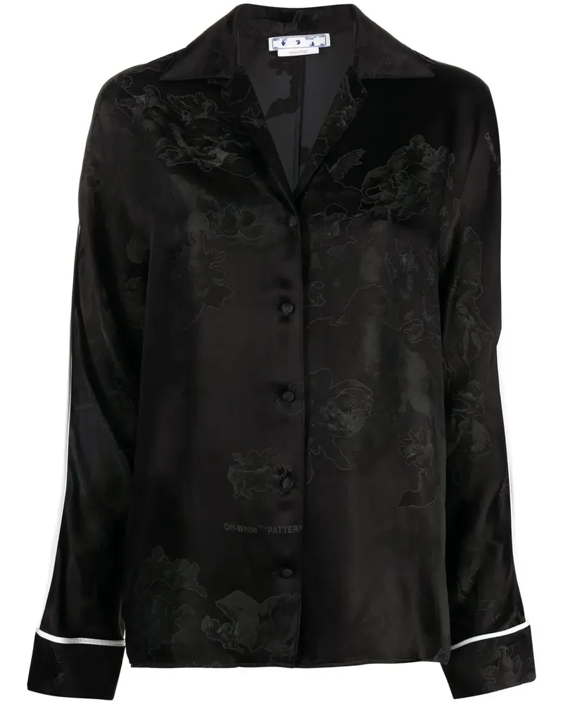 OFF-WHITE Hemd mit Jacquardmuster - Schwarz Schwarz