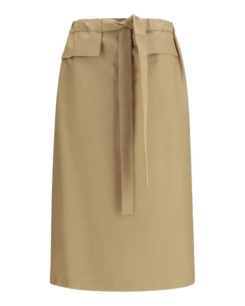 Fabiana Filippi Elastischer Midirock mit Gürtel - Nude Nude
