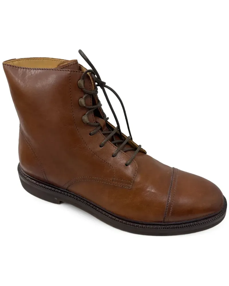 Brunello Cucinelli Schnürstiefel mit angeschnittener Kappe - Braun Braun