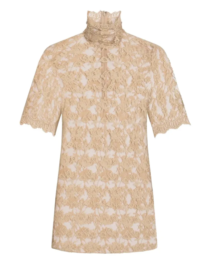 Dolce & Gabbana Bluse mit Blumenspitze - Nude Nude