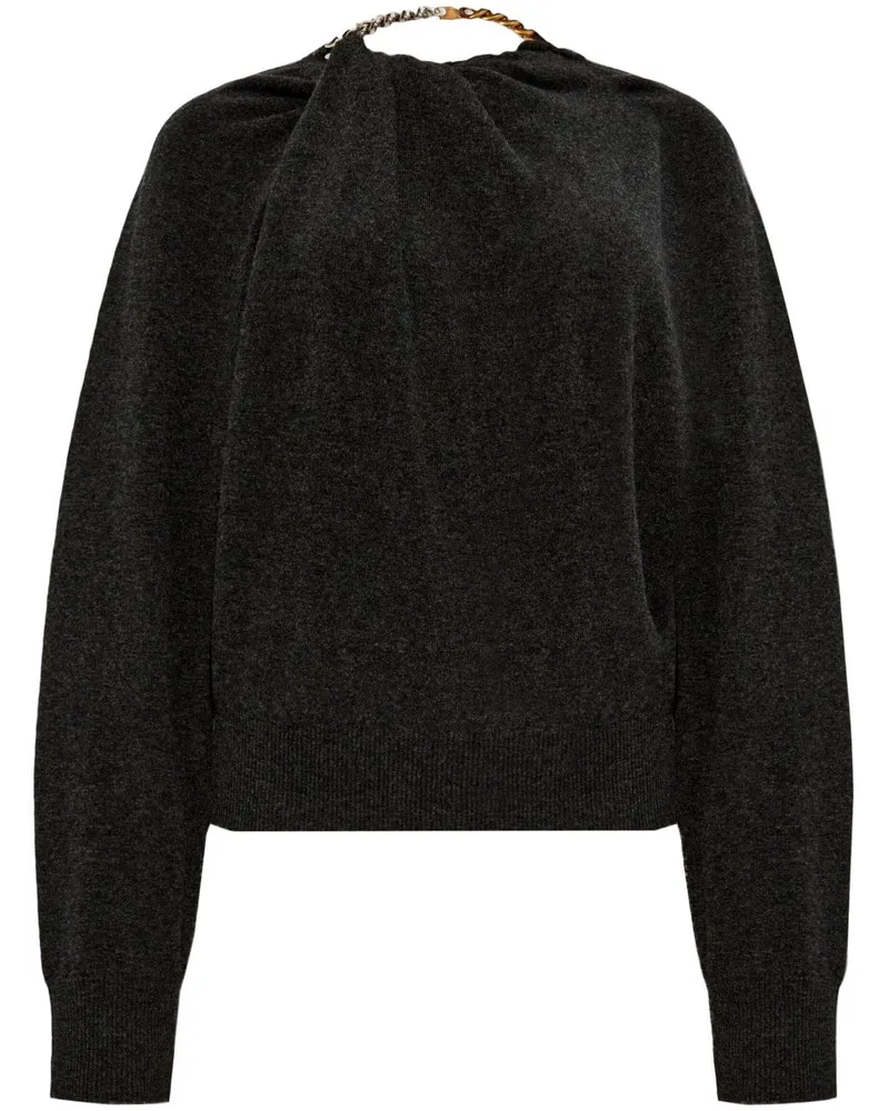 Stella McCartney Pullover mit Kettenriemen Schwarz