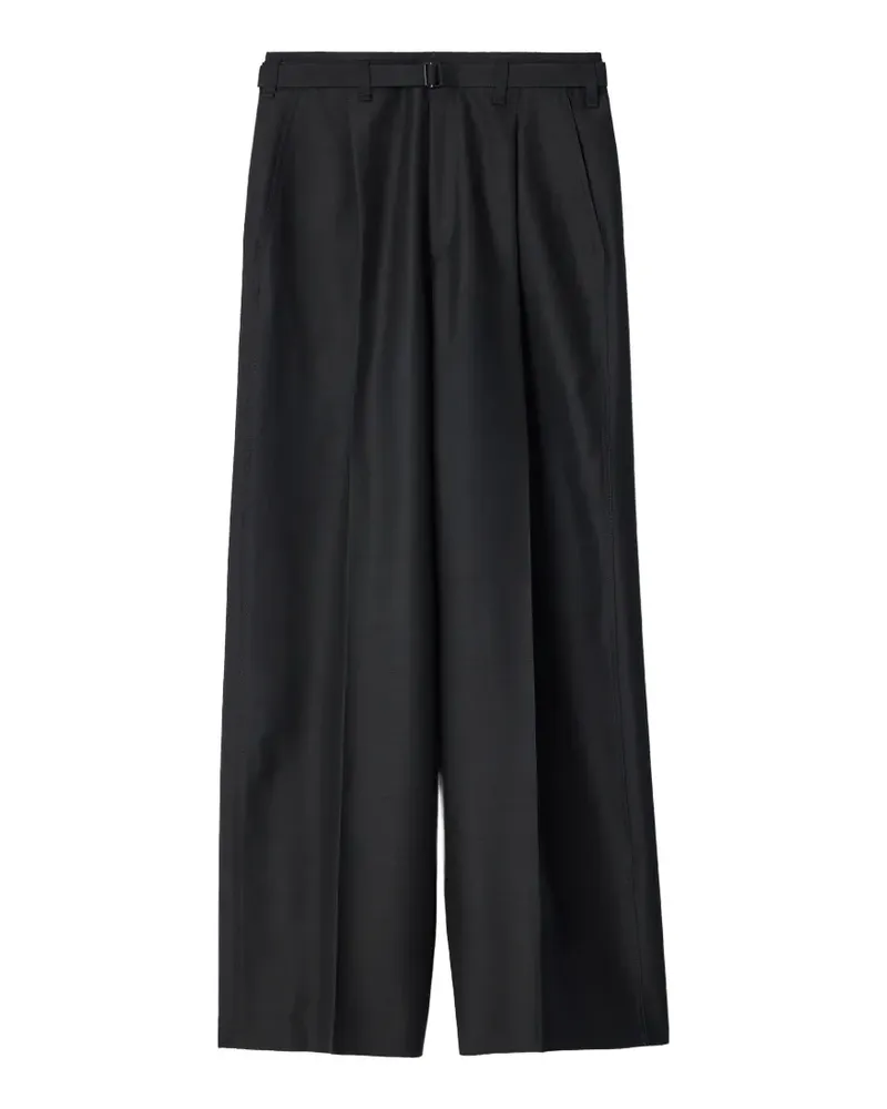 Christophe Lemaire Weite Bundfaltenhose aus Wolle und Mohär - Schwarz Schwarz