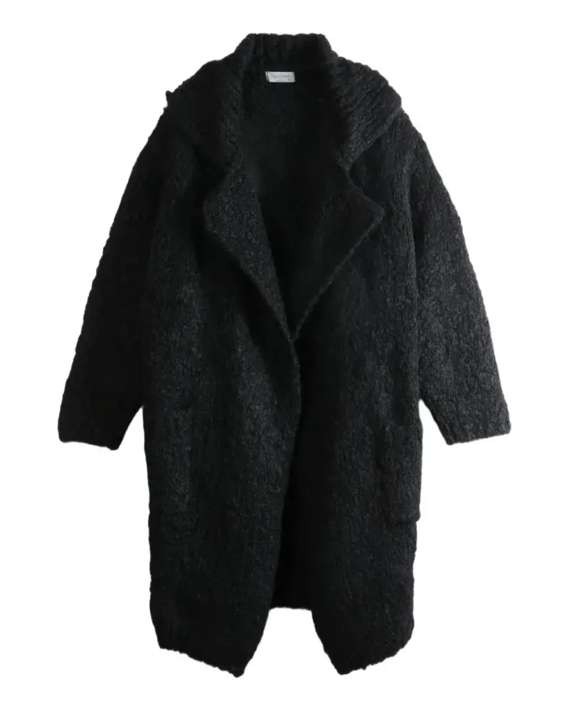 Yohji Yamamoto shawl-collar oversized cardigan - Schwarz Schwarz