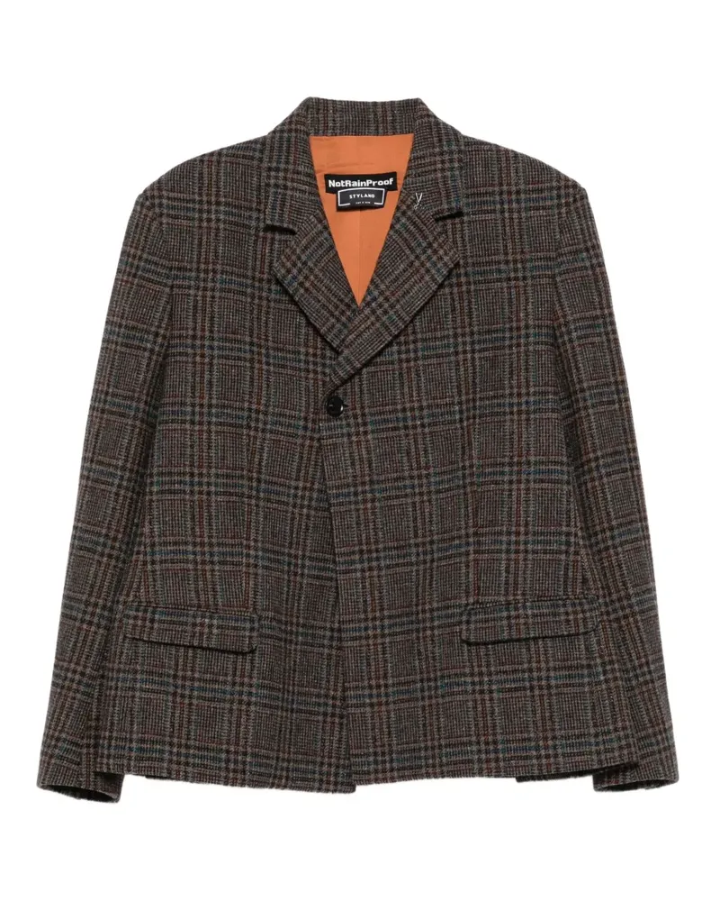 STYLAND Blazer mit Karomuster - Braun Braun