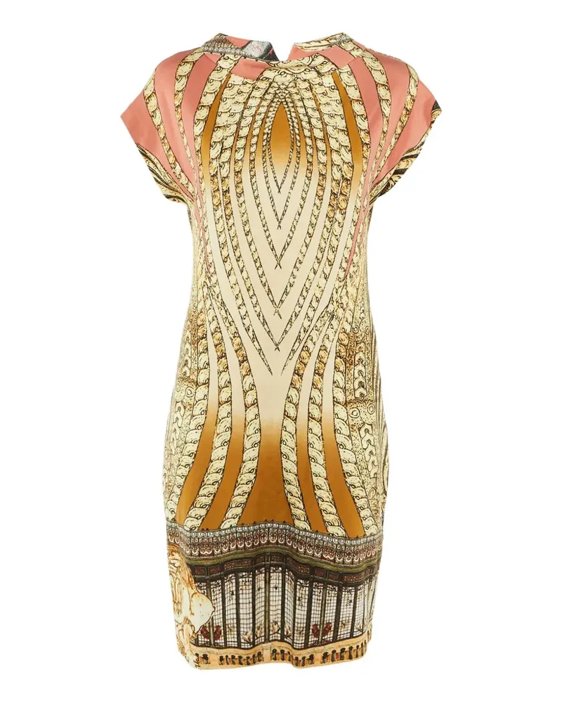 Roberto Cavalli Minikleid mit angeschnittenen Ärmeln - Gold Gold