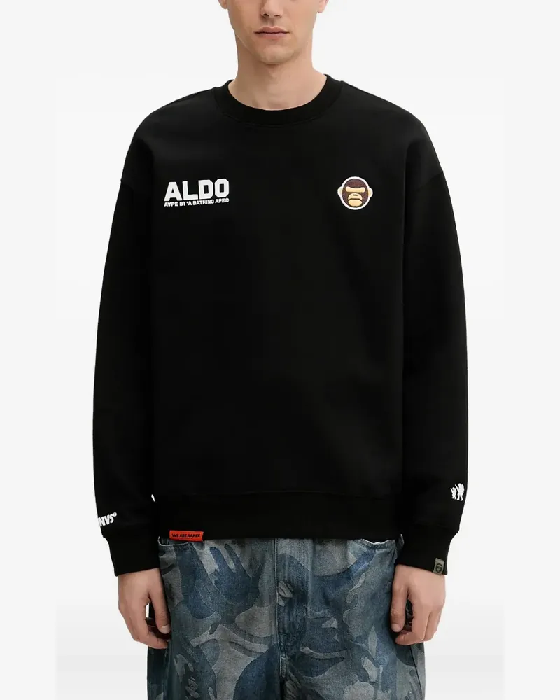 BAPE Sweatshirt mit Affenkopf - Schwarz Schwarz