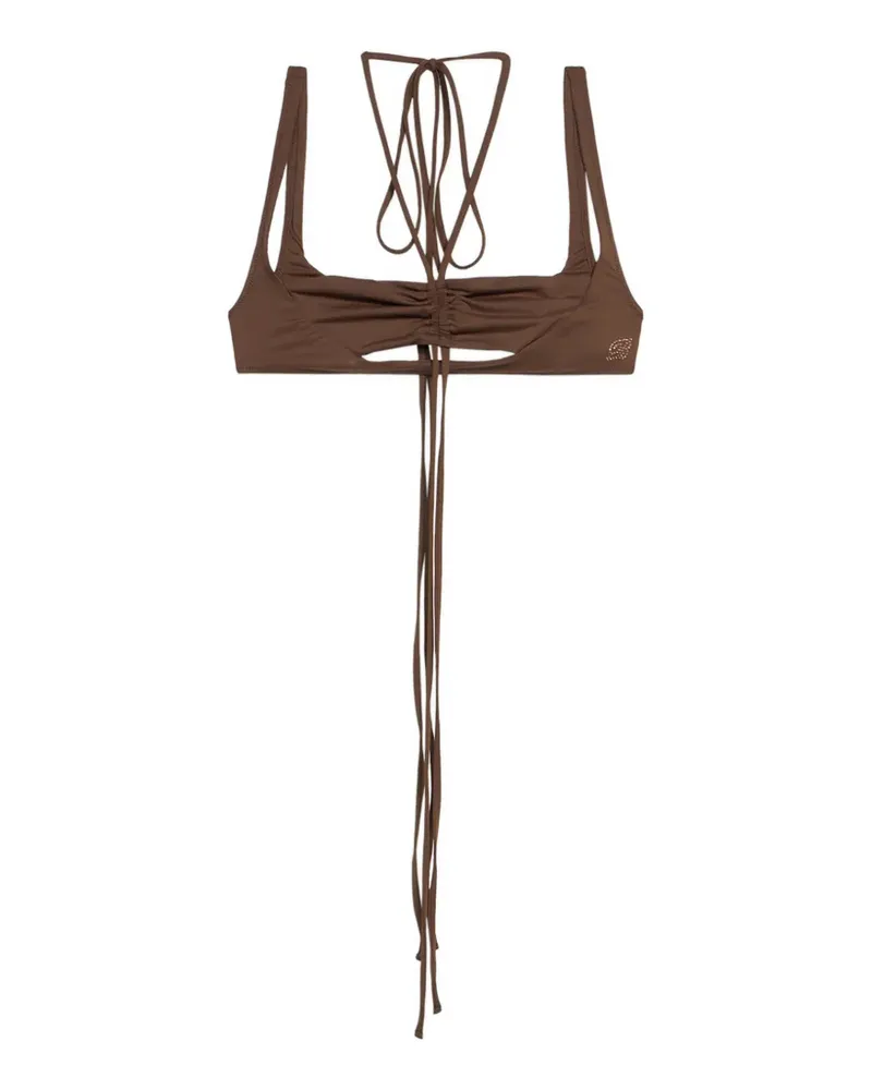 Blumarine Bikinioberteil mit Cut-Outs - Braun Braun