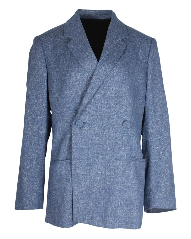 Totême Loreo double-breasted mélange blazer - Blau Blau