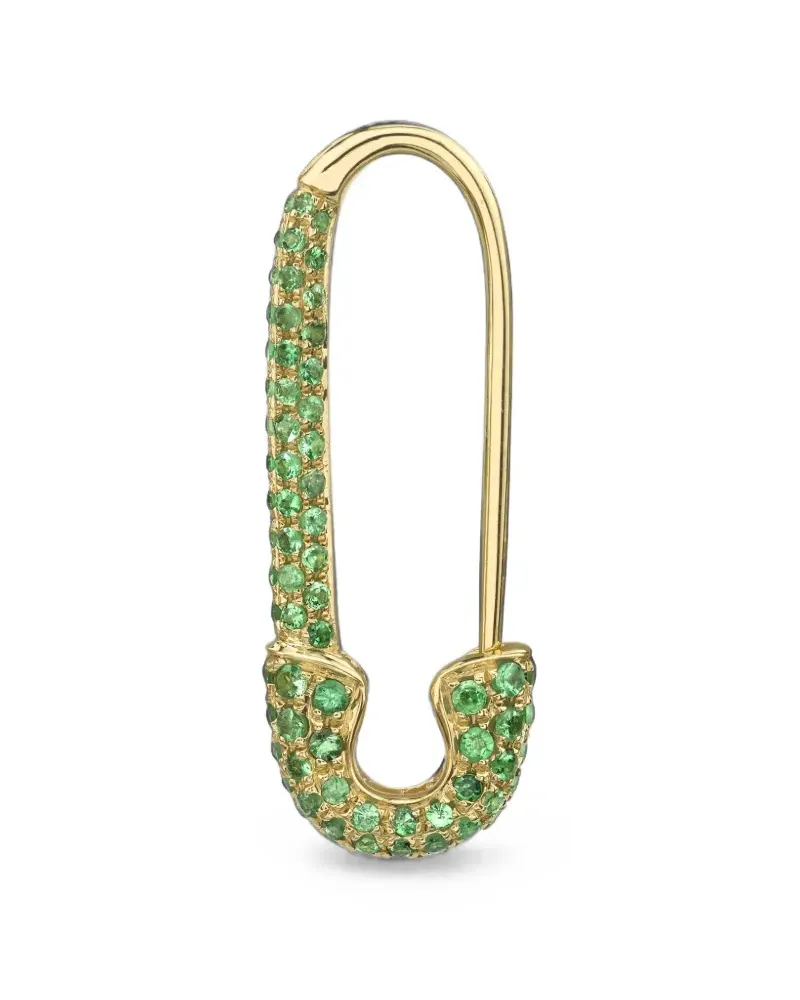 ANITA KO Sicherheitsnadel-Ohrring mit Tsavorit - Gold Gold