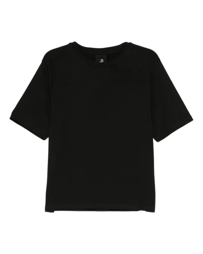 THOM KROM T-Shirt mit Stickerei - Schwarz Schwarz