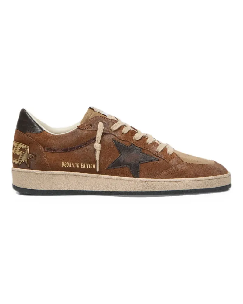 Golden Goose Ball Star LTD Sneakers aus braunem Wildleder mit Ebenholzstern Braun