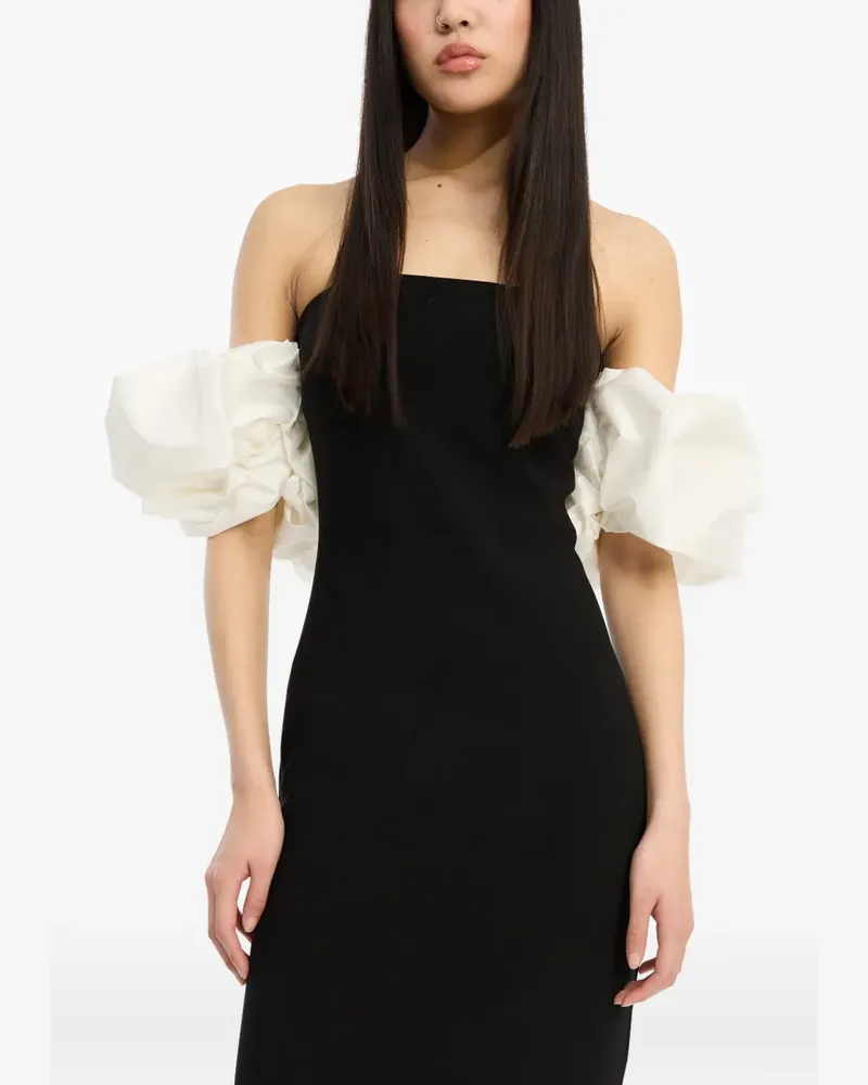 ROTATE Birger Christensen puff sleeve maxi dress - Schwarz Schwarz