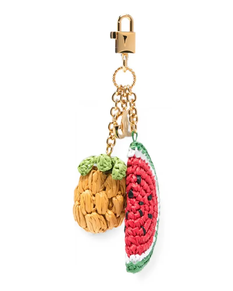 Dolce & Gabbana fruit-charm DG-logo keyring - Rot Rot