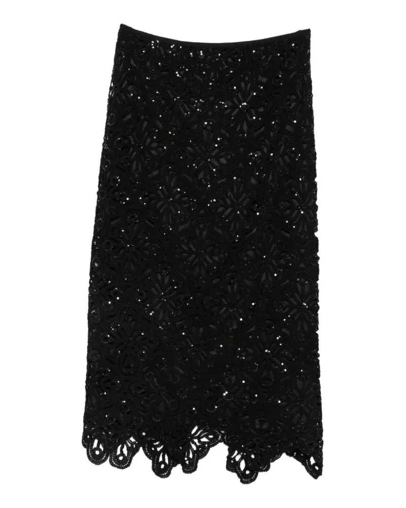 Pennyblack sequin-embellished lace-overlay maxi skirt - Schwarz Schwarz