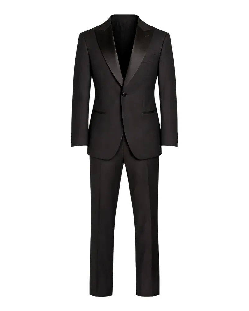 Pal Zileri satin-lapel suit - Schwarz Schwarz