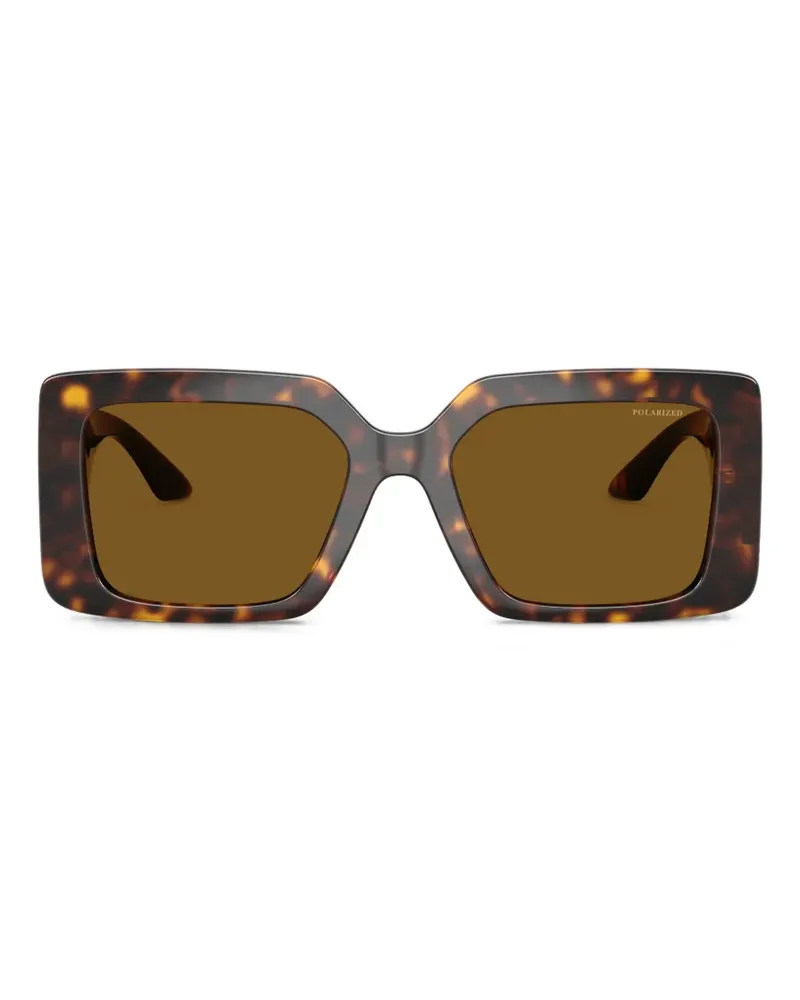Versace Sonnenbrille mit eckigem Gestell - Braun Braun