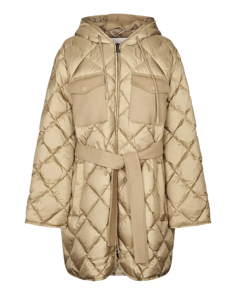 Max Mara hooded quilted coat - Nude Nude