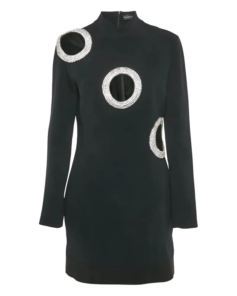 David Koma cut-out embellishment mini dress - Schwarz Schwarz