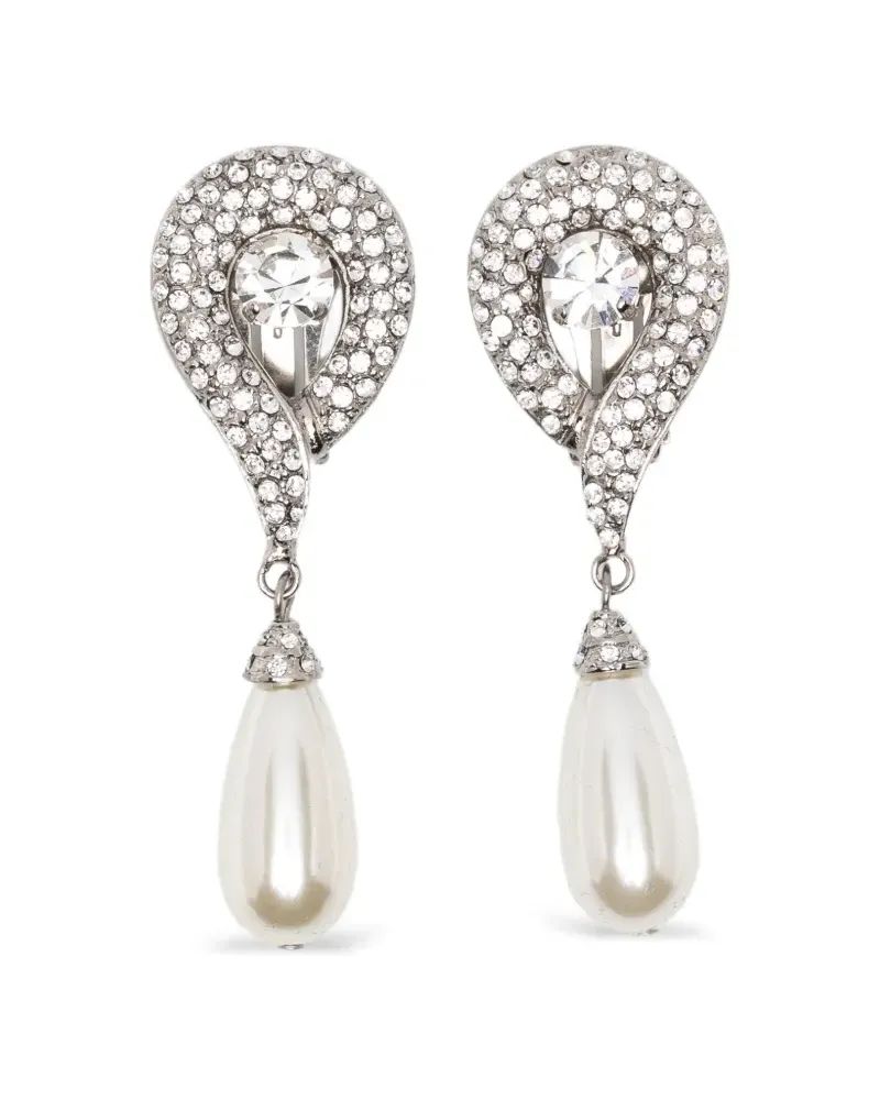 Alessandra Rich Ohrringe mit Kunstperlen - Silber Silber