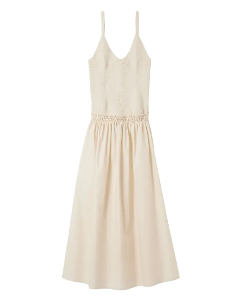 Claudie Pierlot Geripptes Midikleid - Nude Nude