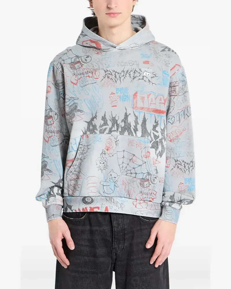 Ripndip Hoodie mit Graffiti-Print - Grau Grau