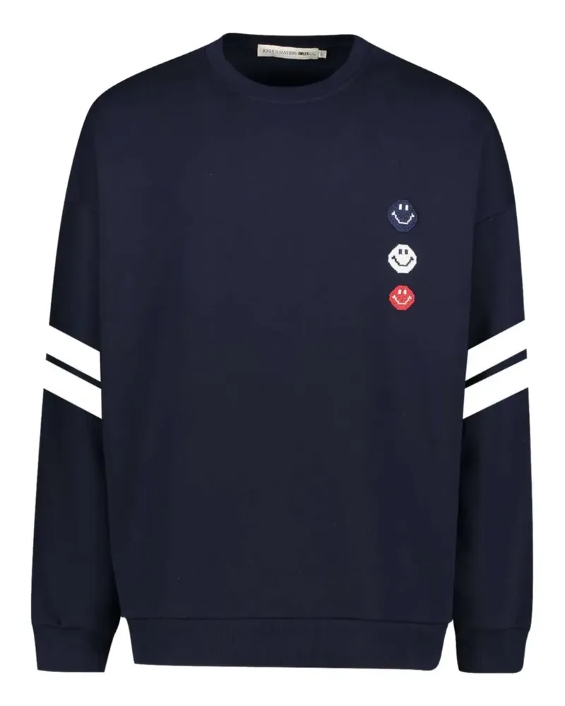 Joshua Sanders x Smiley® stripe-detail sweatshirt - Blau Blau