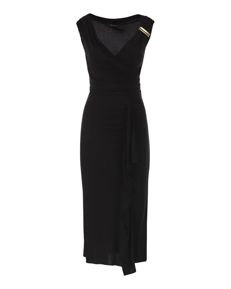 Max Mara Aureo draped midi dress - Schwarz Schwarz