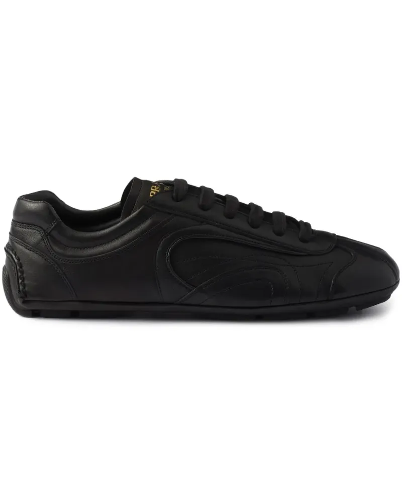 Prada Sporty Stitching Re-Edition Sneakers - Schwarz Schwarz