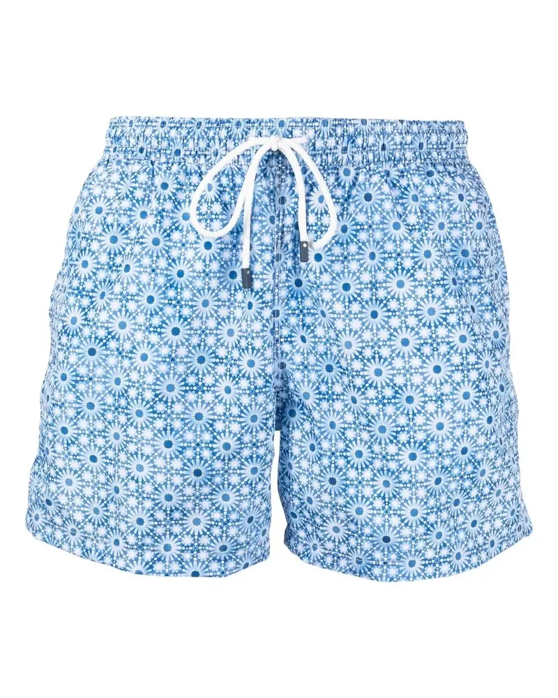 Fedeli Badeshorts mit Blumen-Print - Blau Blau