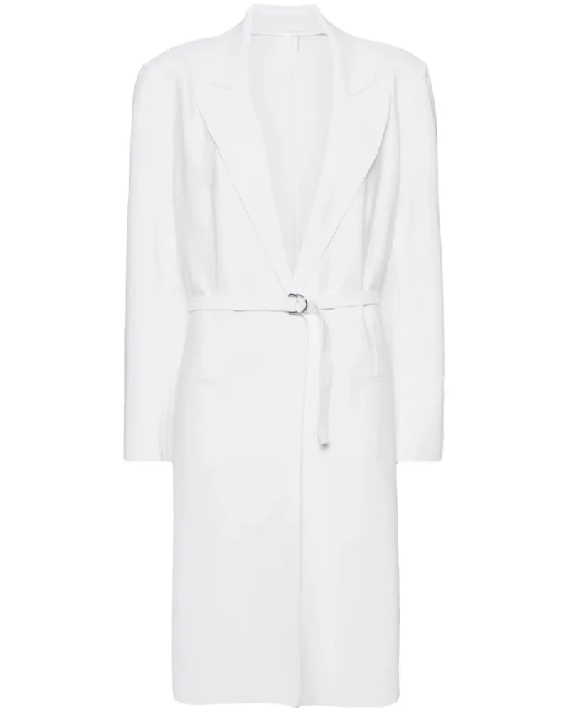 Norma Kamali Einreihiger Mantel - Weiß Weiß