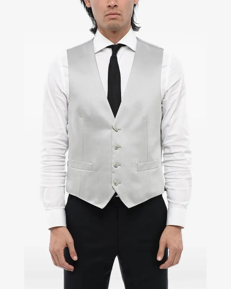 Corneliani single-breasted jetted-pocket waistcoat - Grau Grau