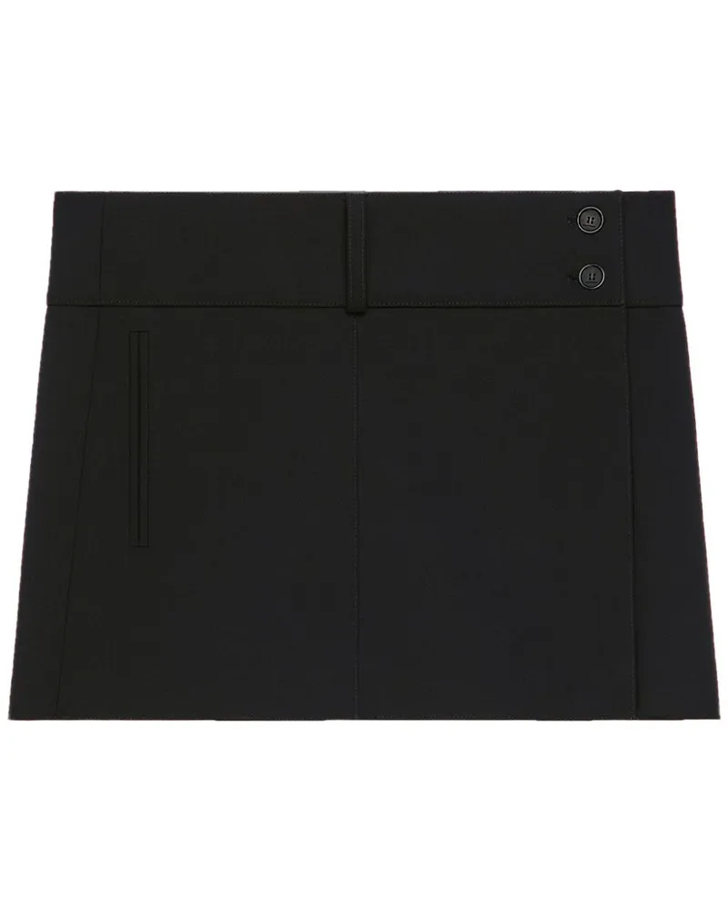 Courrèges Minirock mit Gürtel - Schwarz Schwarz
